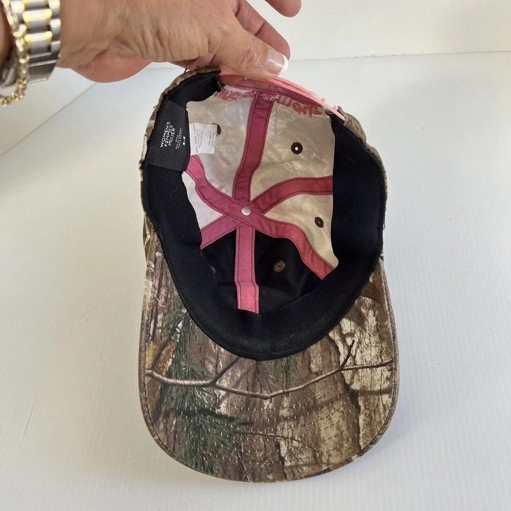 Under Armour Snapback Hat Women Green Camo Embroidered Logo Adjustable